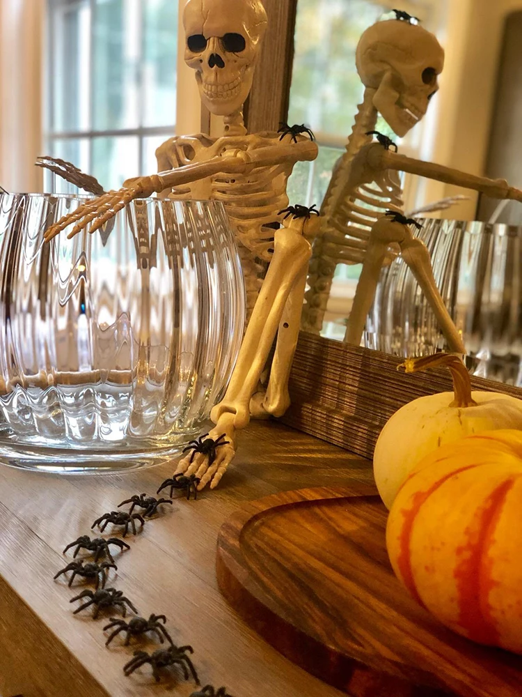 Petites Araignées Shoes Noires en Plastique pour Halloween, Décoration de Maison Hantée, Simulation, Jouet Délicat, 50 Pièces