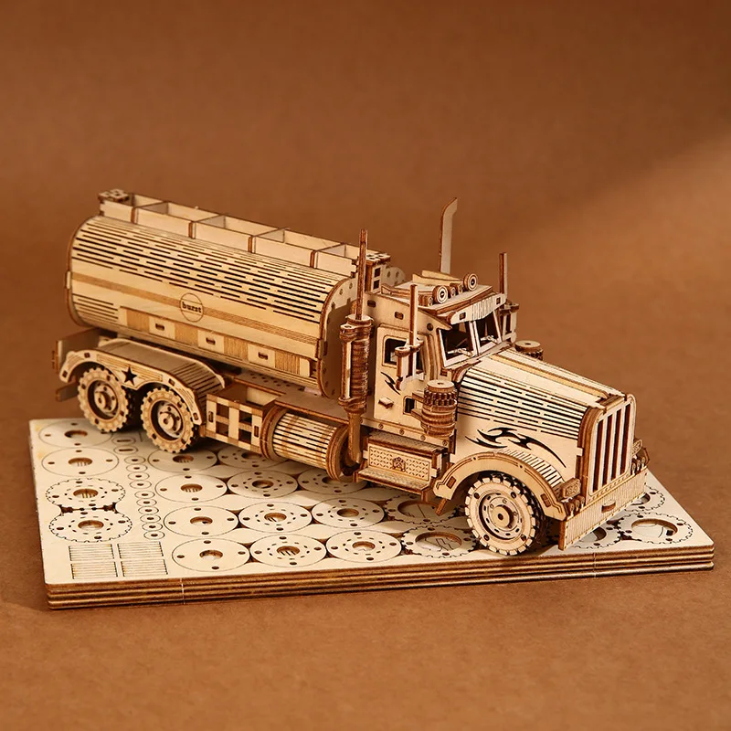 

3D three-dimensional puzzle oil tanker simulation three-dimensional model ornament, puzzle wooden puzzle