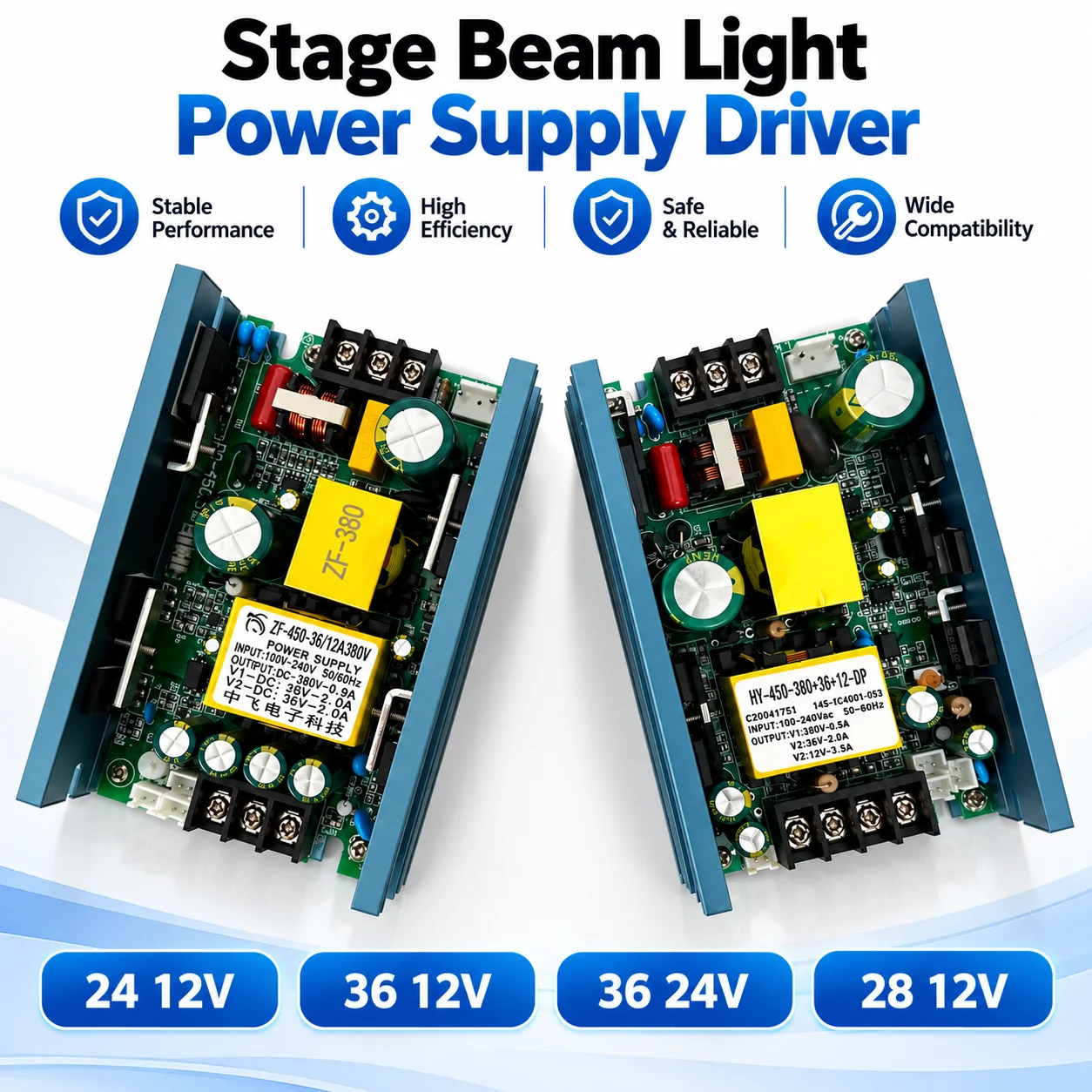 Stage Beam Light Power Supply Driver 200W 230W 250W 260W 280W 295W 330W 350W 380W for 5R 7R 8R 9R 10R Moving Head Light
