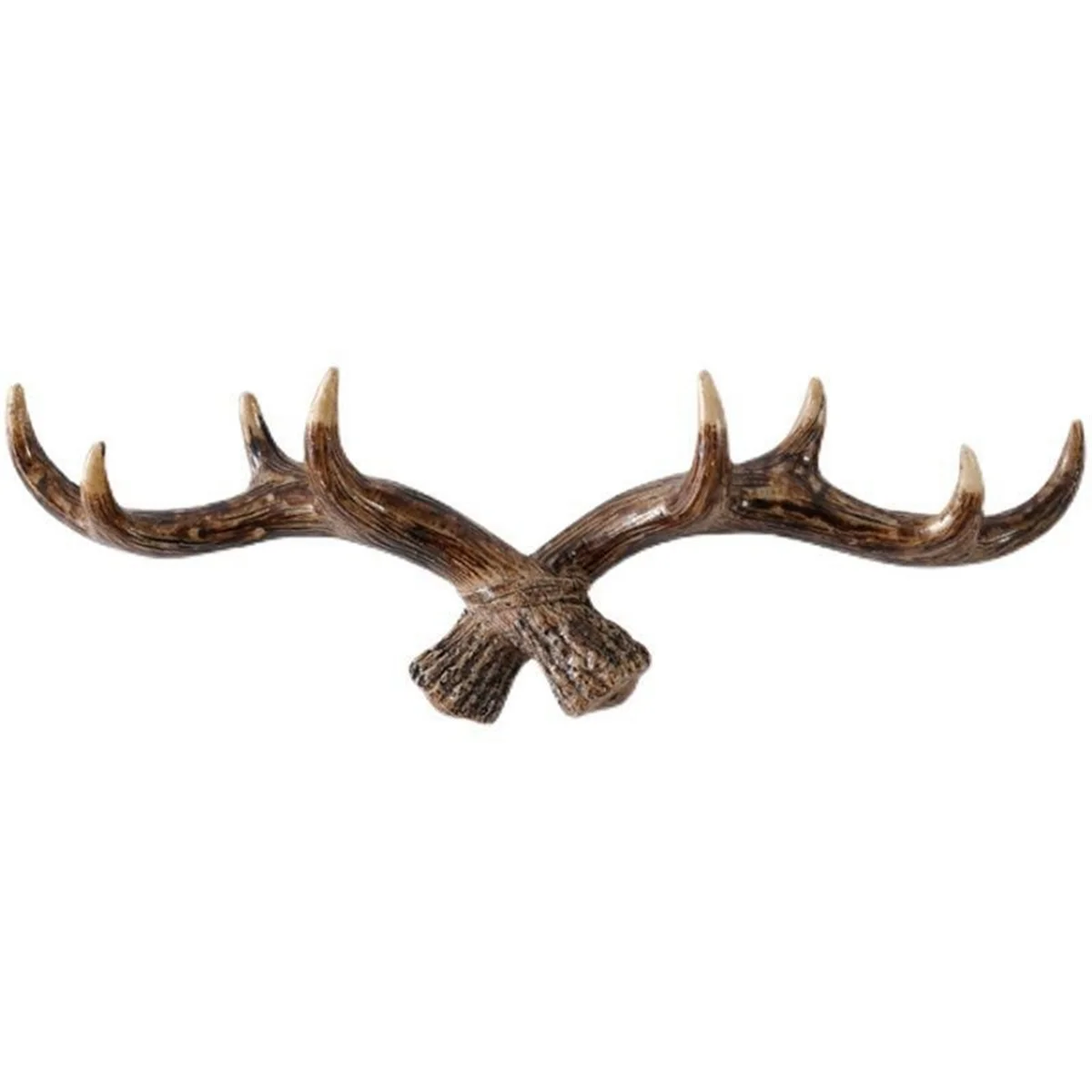 Vintage Deer Antlers Wall Hooks -28cm Wall Mounted Clothes Hanger Coat Rack Key Holder for Decorative Wall Hook,B