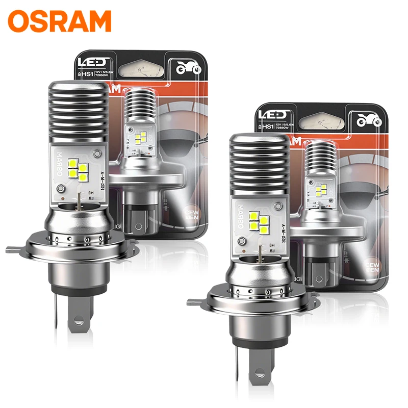 OSRAM HS1 LED Headlight Bulb Super Bright 12V Car Running Lamp 6000K 6W High Low Beam IP68 Waterproof White Aluminum Plug&Play