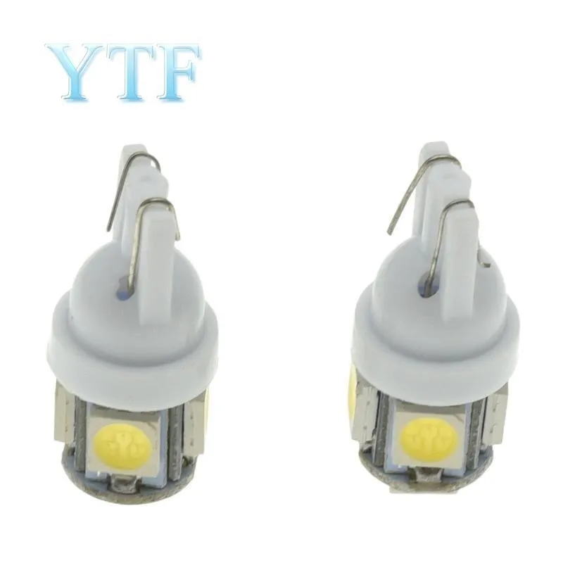 

10PCS T10 194 168 W5W 6V 6.3V 5050 5 SMD 5 LEDs LED Light Bulb Clearance Light Parking Light Indicator Reading Lamps