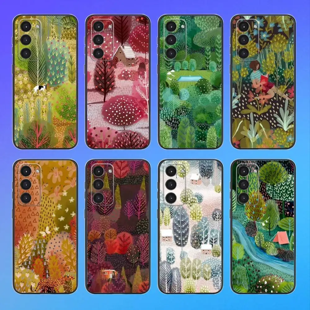

Art Jane Newland Phone Case For Samsung A73,A72,A71,A70,A53,A52,A51 Black Soft Case
