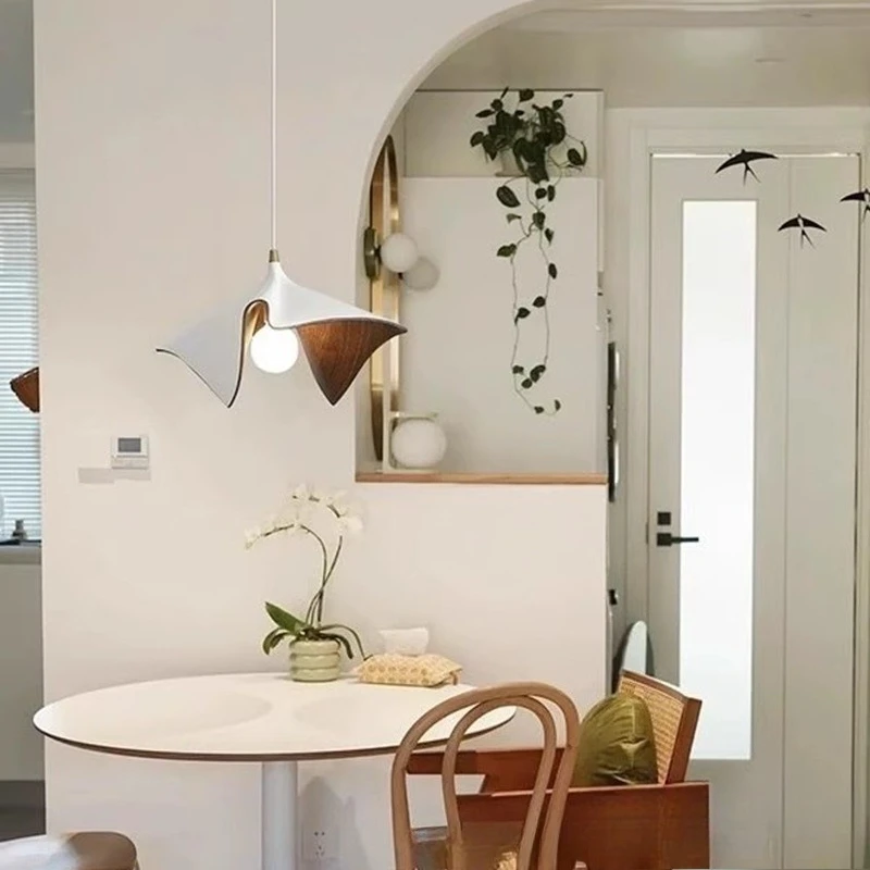 

Retro Wabi Sabi Pendant Lights Wooden LED Chandelier Designer Living Room Dining Room Bedroom Study Indoor Adorn Hanging Lamps