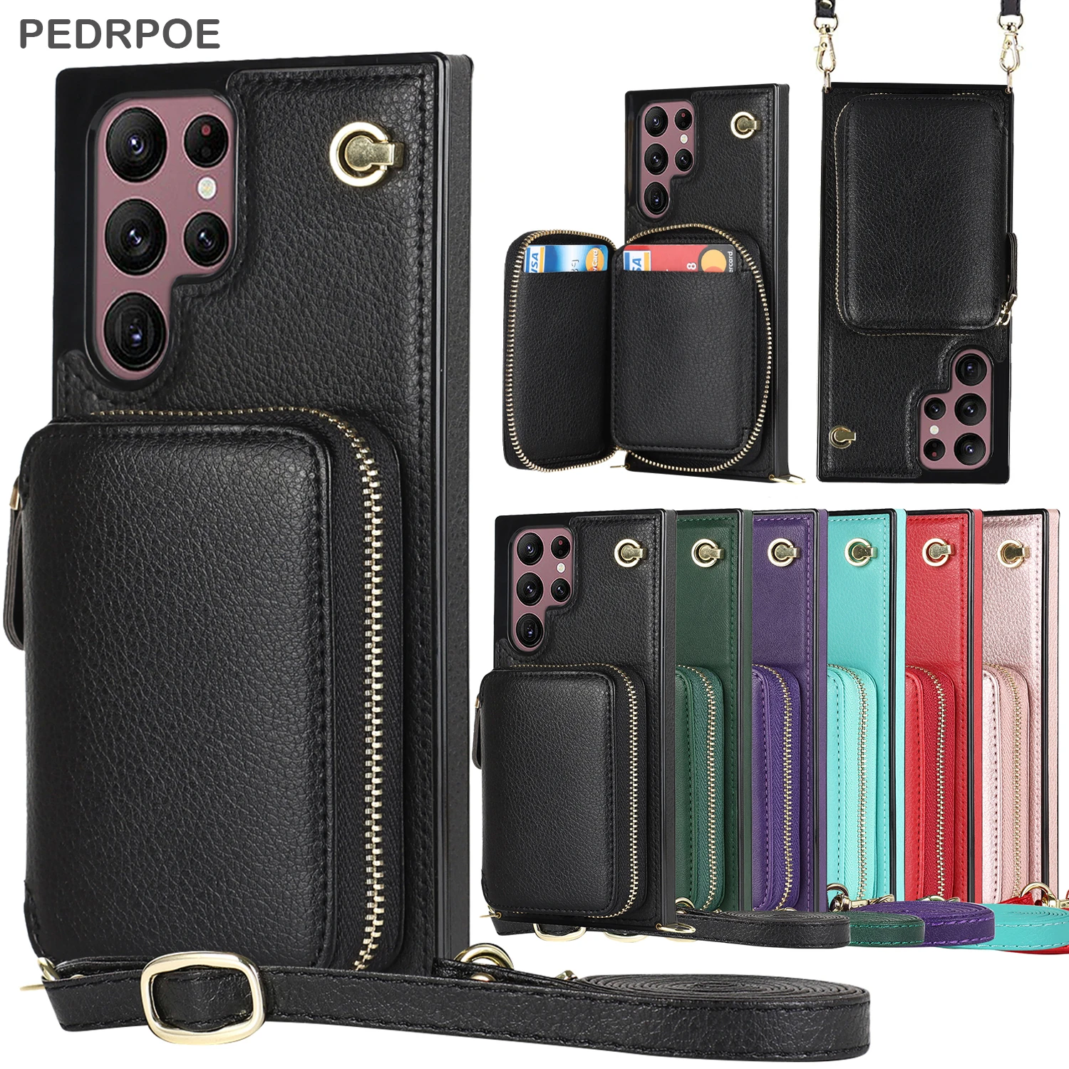 

Luxury Flip Wallet Leather Case For Samsung Galaxy S22 Ultra S21FE S20 S10 S9 Plus Note 20 Ultra 10 Pro 9 Backpack Protect Cover