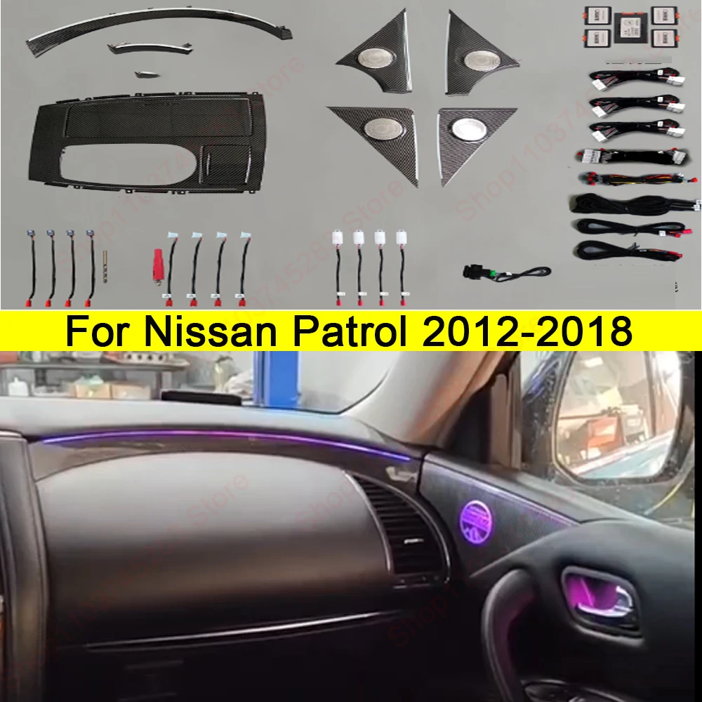 

Car ambient light For Nissan Patrol 2012-2019 QASHQA 2016-2022 Auto Interior Decorative Door Handle Refit Atmosphere lamp