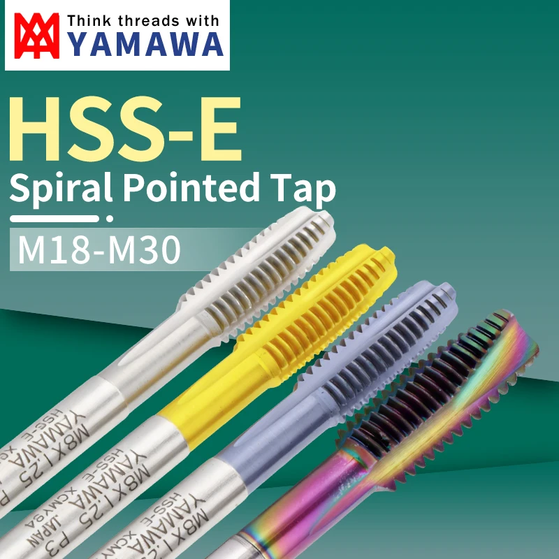 

Метрические конические метчики DUOMartap Janpan YAMAWA M18-M30 для машинной нарезки резьбы, черные, из нержавеющей стали/стали с кобальтом