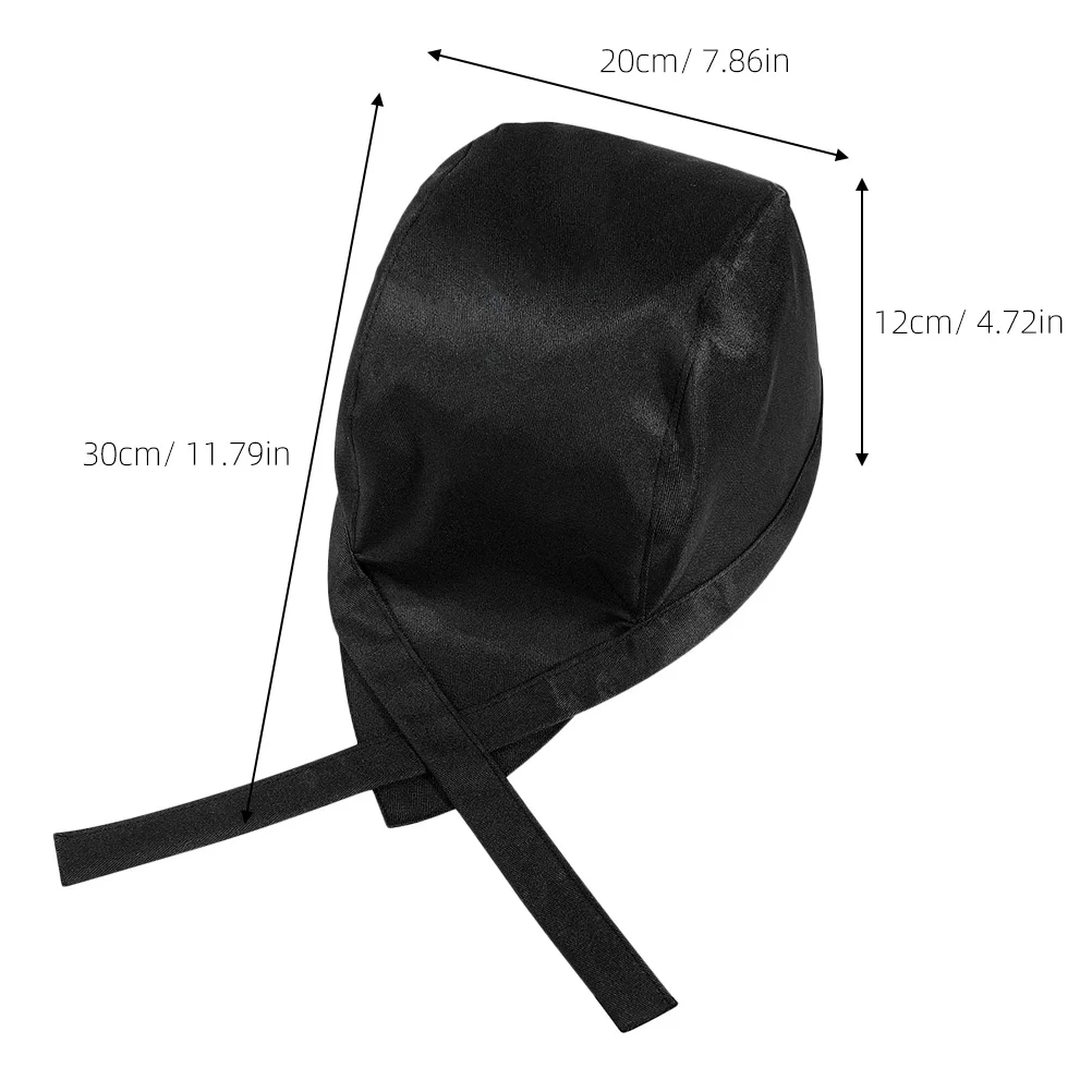 2 Stück Kochmütze, Uniform-Kappe, verstellbares Band, 11,8 x 7,9 x 4,7 Zoll, schwarze Küchen-Arbeitsmütze für Köche, Bäcker, Catering, Schule