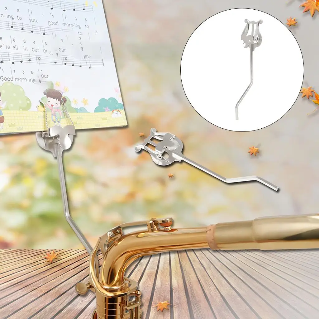 Universal Sheet Music Clip Lyre Clamp on Holder Instrument Accessories