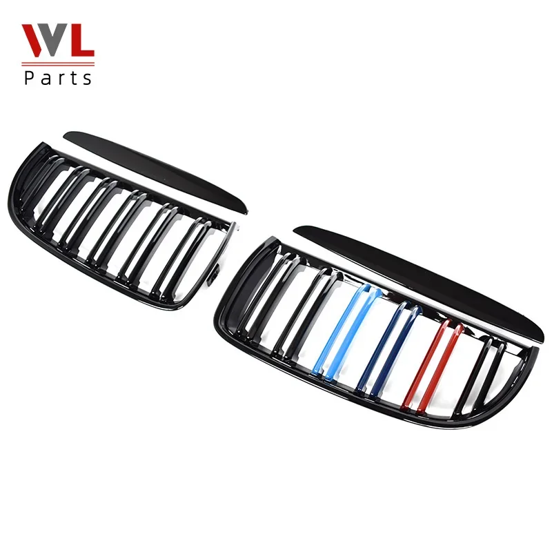 

E90 Решетка переднего бампера для BMW 3 серии E91 PRE-LCI 2005-2008 320i 325i 2-пролезная глянцевая M Цветная гоночная решетка из АБС-пластика