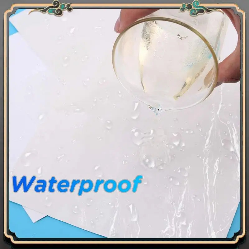 Reliable-50 Sheets Printable Vinyl Sticker Paper Self-Adhesive Waterproof Matte White Printing Paper Sheet, For Inkjet Printer