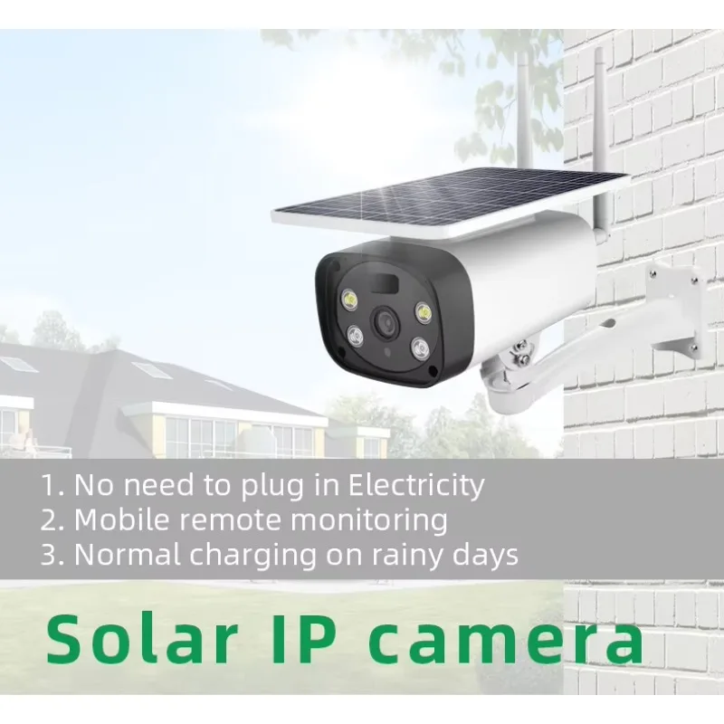 Customized Camouflage Outdoor Full Color Night Vision Security Camera Solar Panel Surveillance Camera 4g Solar Camera