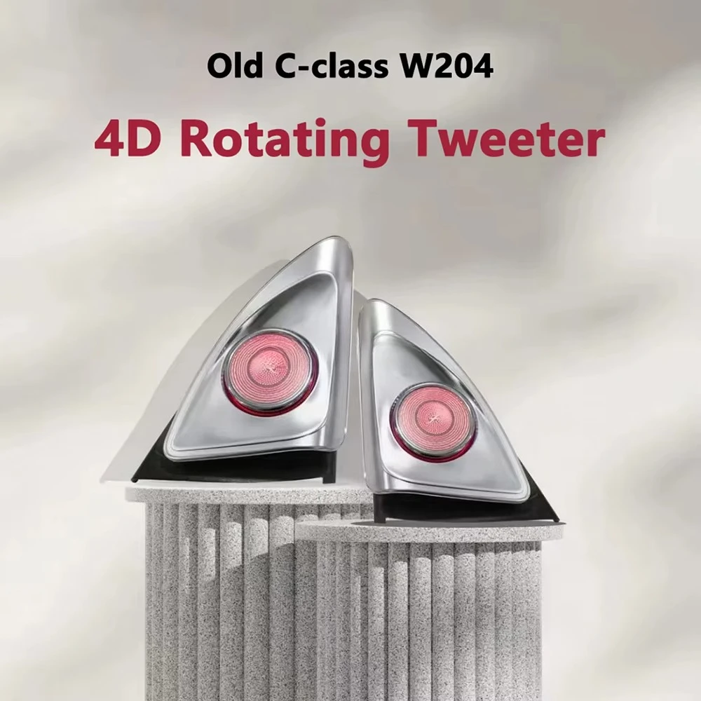 W204 4D Rotating Tweeter LED Ambient Light for C-Class 2010-2014 Center Console Panel Upgraded Turbine Air Vent