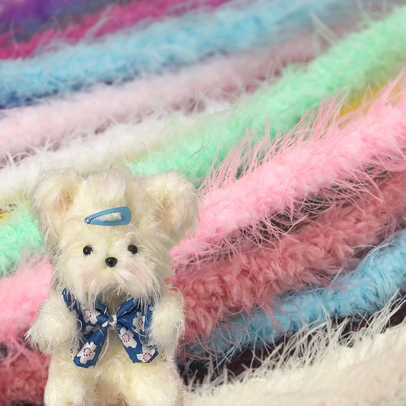 12mmx1M Twisting Sticks Stem Pipe DIY Plush Dolls Material Teddy Hair Plush Twist Stick Fluffy Ribbon Bar Sewing Accoessories