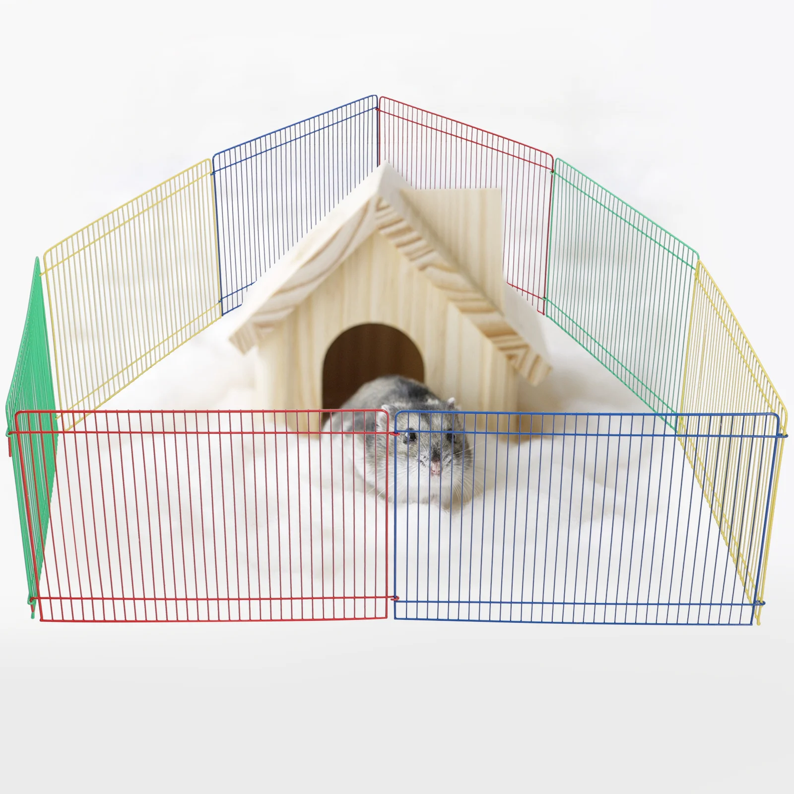 

8Pcs Small Pet Playpen Fence Edge-Free Exercise Cage Pieces Hamster Bunny Guinea Pig Hedgehog Chinchilla Play Area