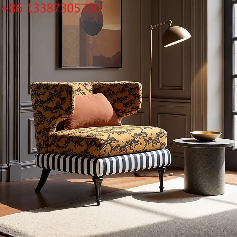 

Американское средневековое кресло-диван из массива дерева, ленивое кресло-диван для гостиной, одноместный диван для малогабаритной квартиры, ретро-стиль