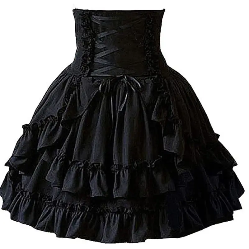 

Sweet Sexy Cake Lotus Skirt Waist Cinched Half-length Bordered Halloween Costume Floral Trim Versatile Style Spring Collection