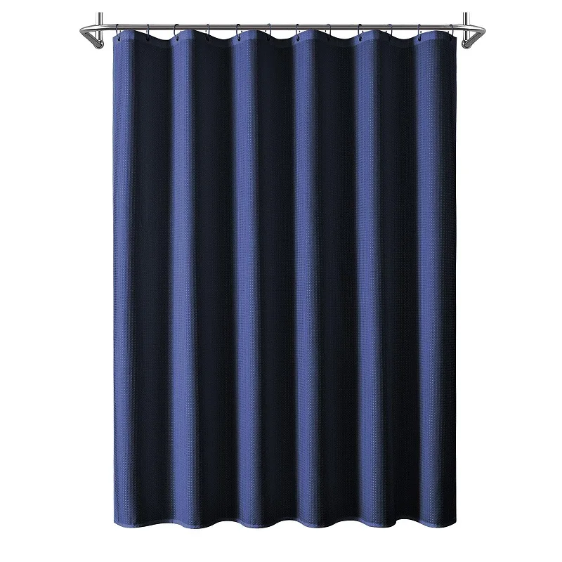 Waffle Solid Color Shower Curtain Double-sided Waterproof Custom made Shading for Toilet Hotel Home Bathroom 1.8x1.8M