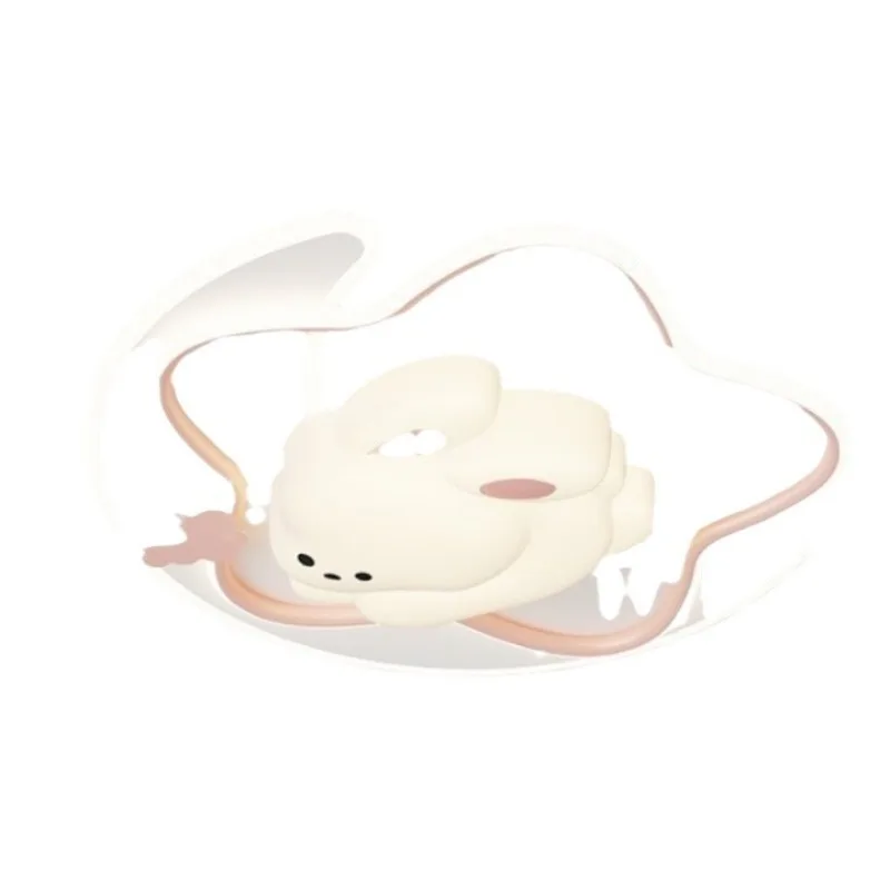Full spectrum eye protection bedroom light ins cream wind ceiling light, creative rabbit cartoon room light