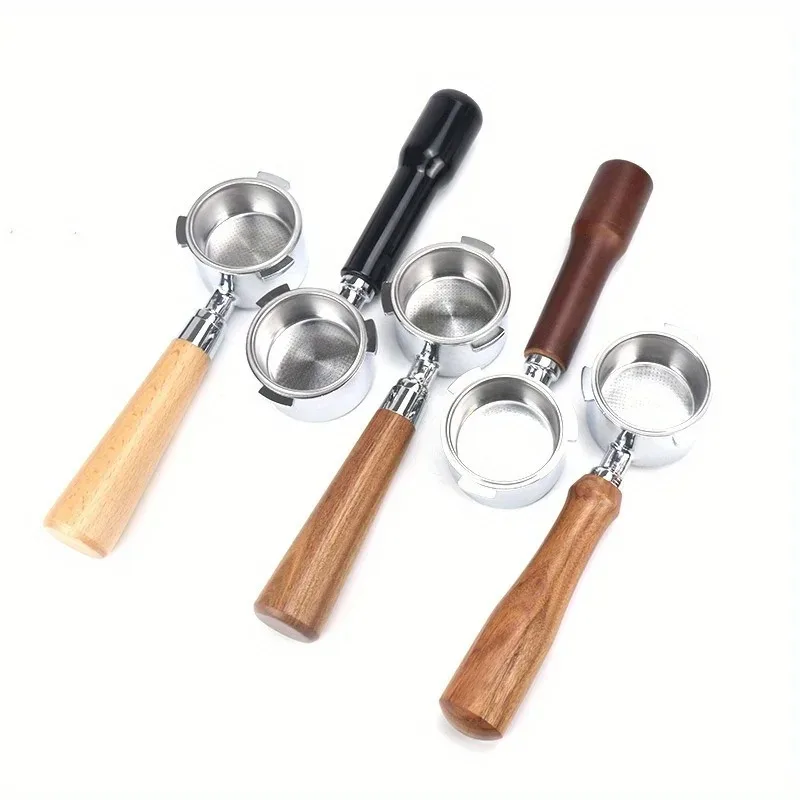 

Multi functional 51mm Italian coffee machine with three earless handles and universal coffee utensil storage rack accessories