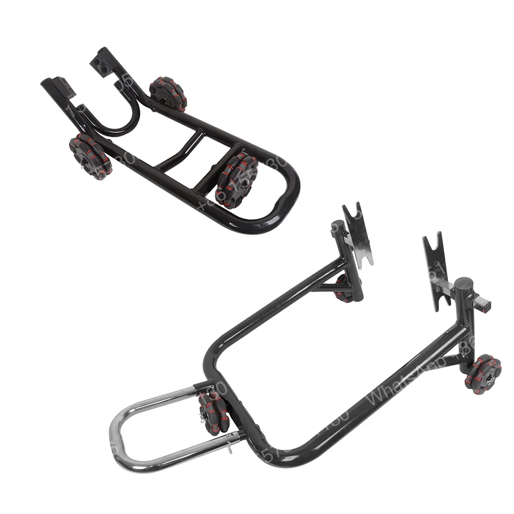 Motorcycle Front & Rear Stand Set 360° Movable Lift Stands, Revolutionary Heavy Duty Motorcycle Stands
