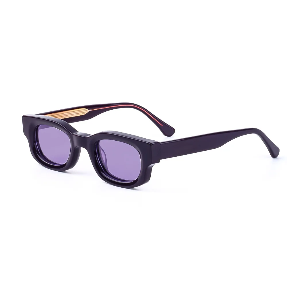 

Fashion Square Frame Sunglasses Black Lenses for Men Women High-quality Thick Acetate Outdoor Sunscreen Polarized Sun Glasses