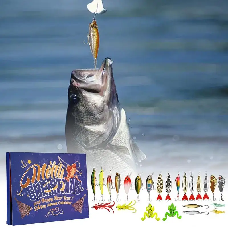 Advent Calendar 2024 Fishing Festive Fishing Countdown Calendar Fishing Lure Advent Calendar 24 Days Countdown Calendar For