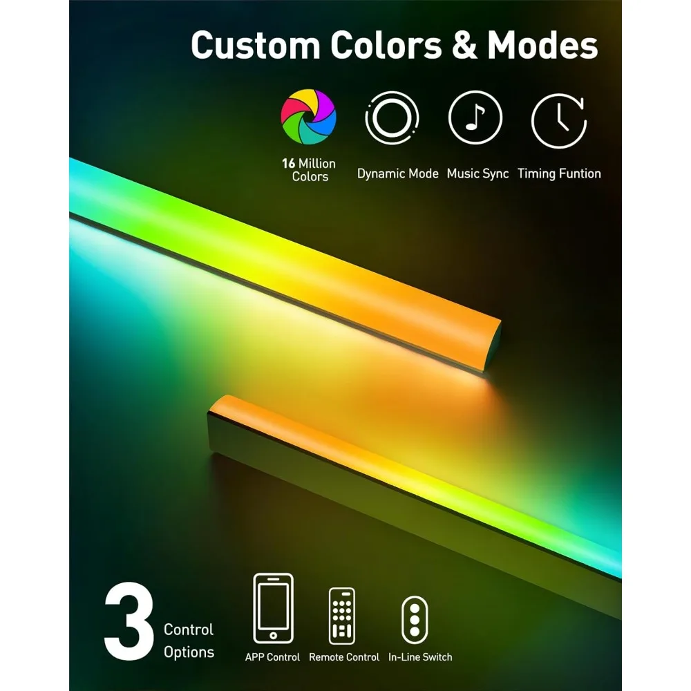 Suporte de parede para TV pré-montado com luzes LED para TVs de 26 a 65 polegadas de até 99 libras, Max VESA 400x400mm, giratório, extensão,