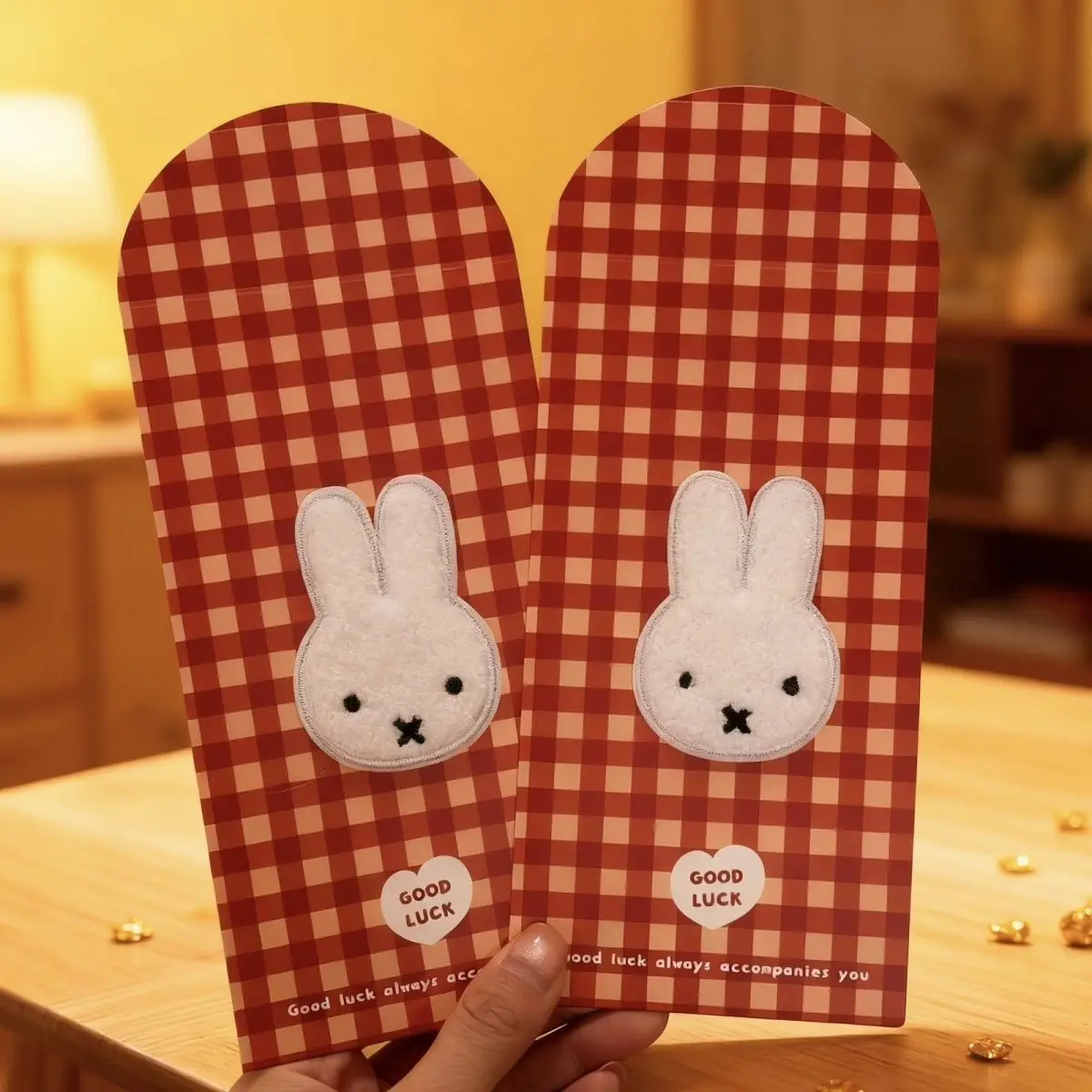New Miffy Red Envelope Sense of Luxury Personality Creativity Simple for Wedding Only Red Envelope Bag Light Face Control Niche