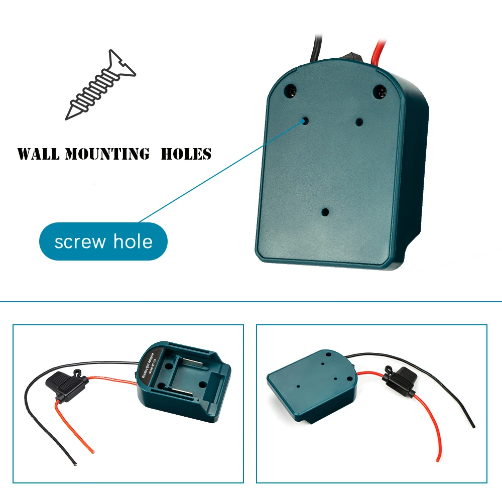 DIY adaptor For Makita 18V 14V  BL1840 BL1850 battery to DIY 2 cables output  builtin fuse and ON/OFF switch