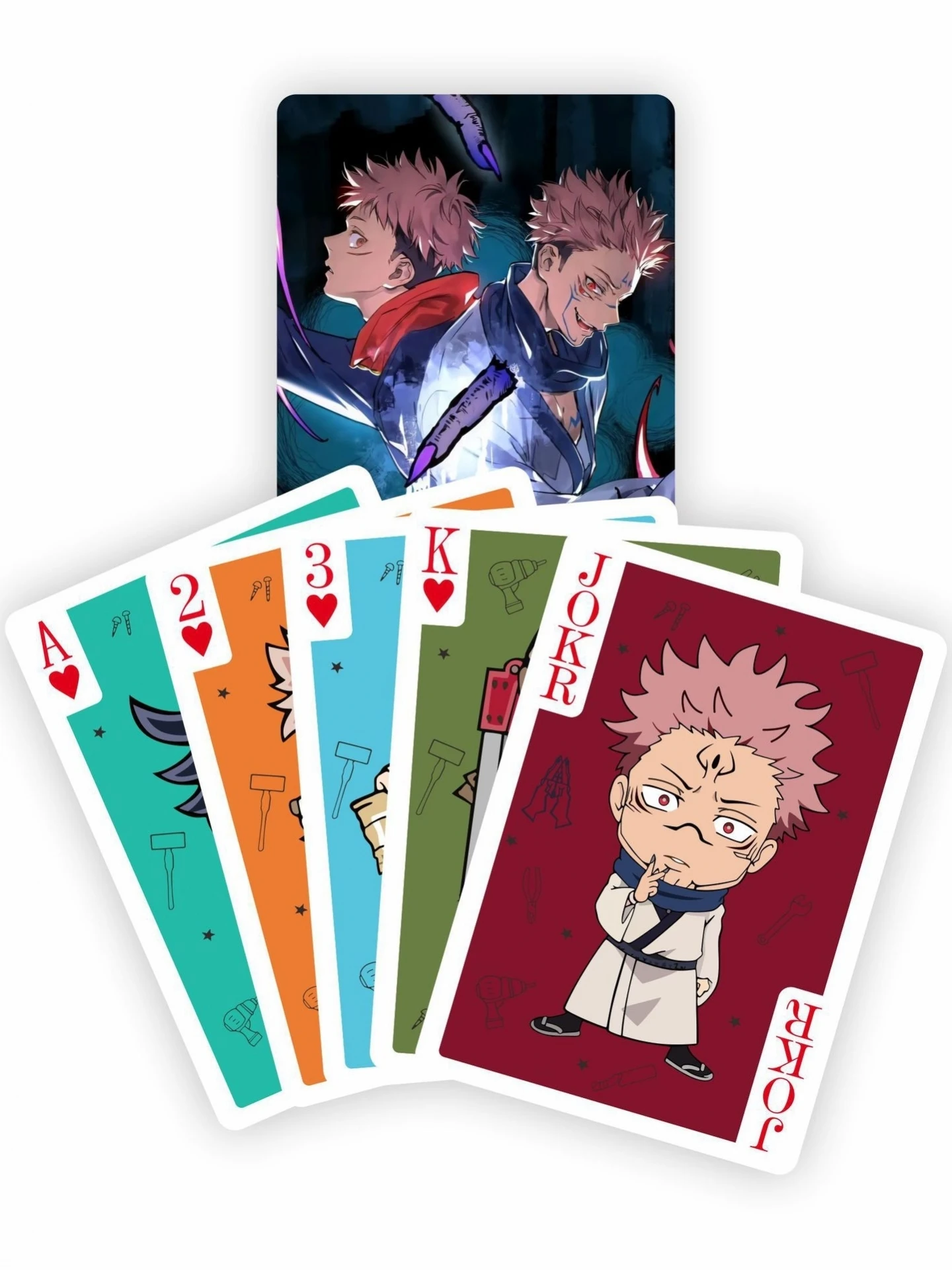 Anime Jujutsu Kaisen Itadori Yuji Satoru Gojo Inumaki Toge Cosplay Playing Card Board Game Poker Gift Exquisite Animation Decor