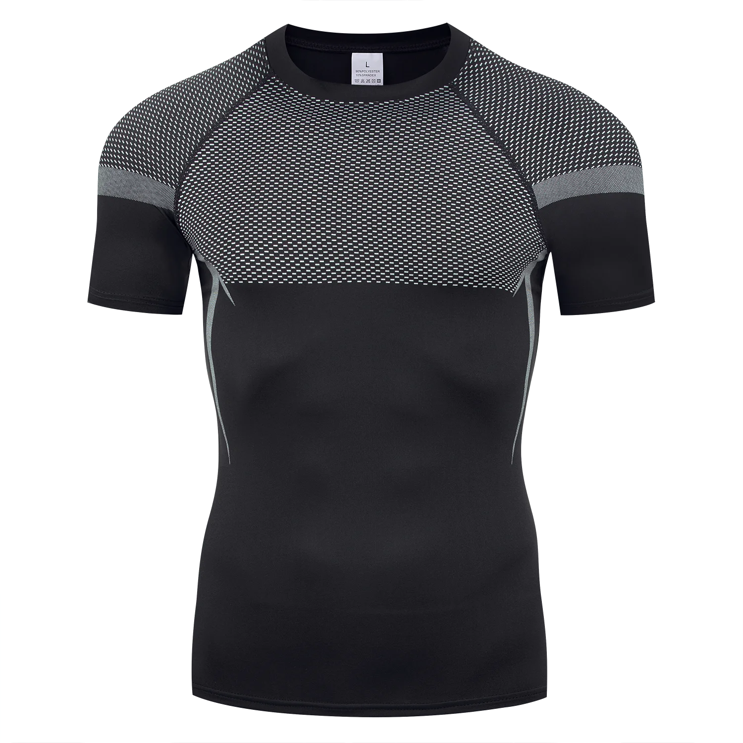 Men's Compression T-Shirt Summer Sportswear Running T-Shirt Elastic Quick-Drying Sports Shirt Competitive Gym Sports T-Shirt