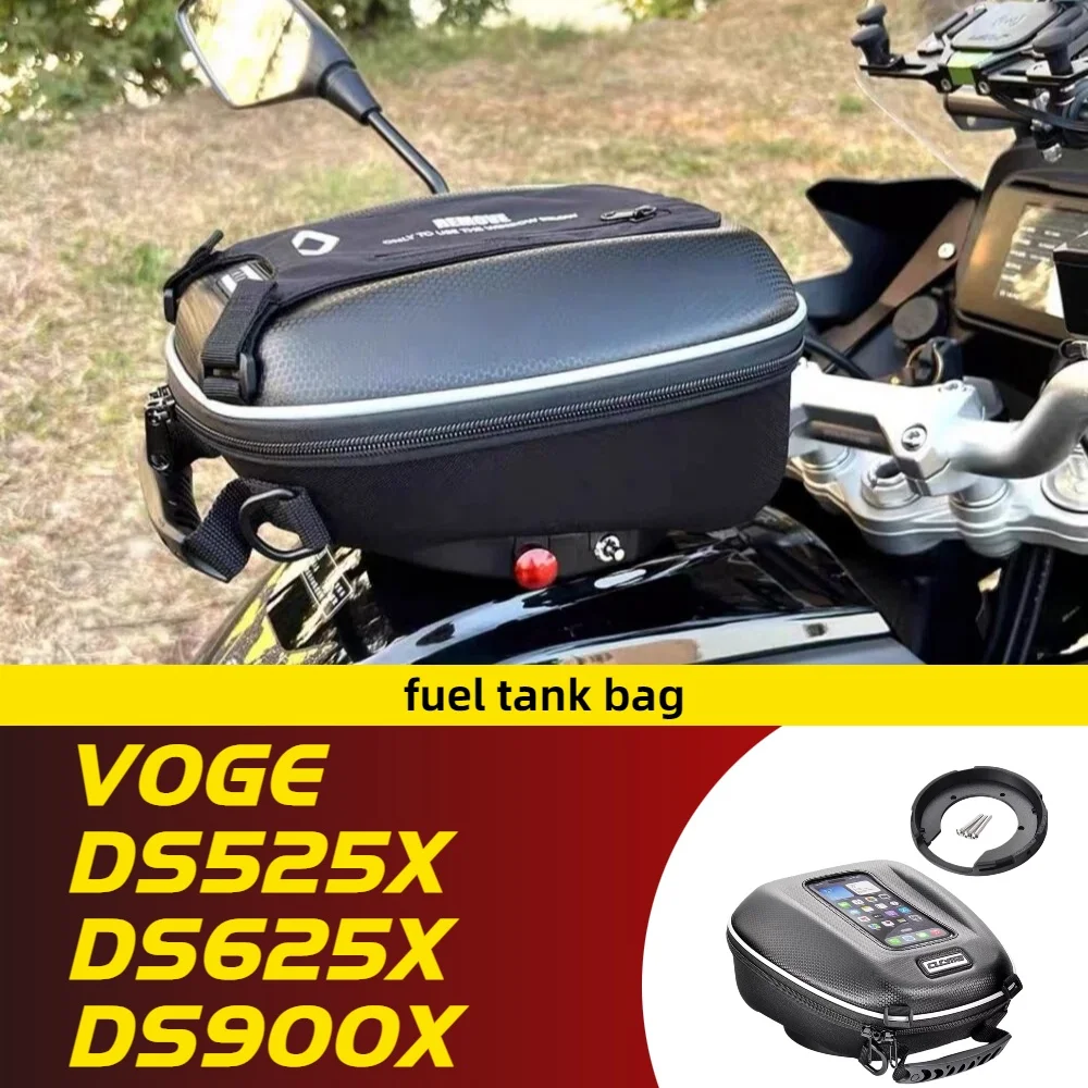 For VOGE DS525X DS900X DS625X motorcycle modification parts: quick-release fuel tank bag with lock and anti-theft function.