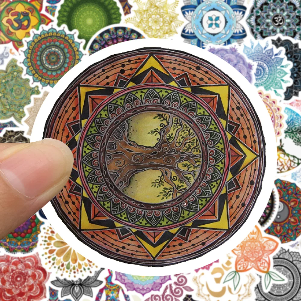 10/30/60Pcs Mandala flower Graffiti sticker For Suitcase Skateboard Laptop Luggage Phone Styling DIY Decal Pegatina