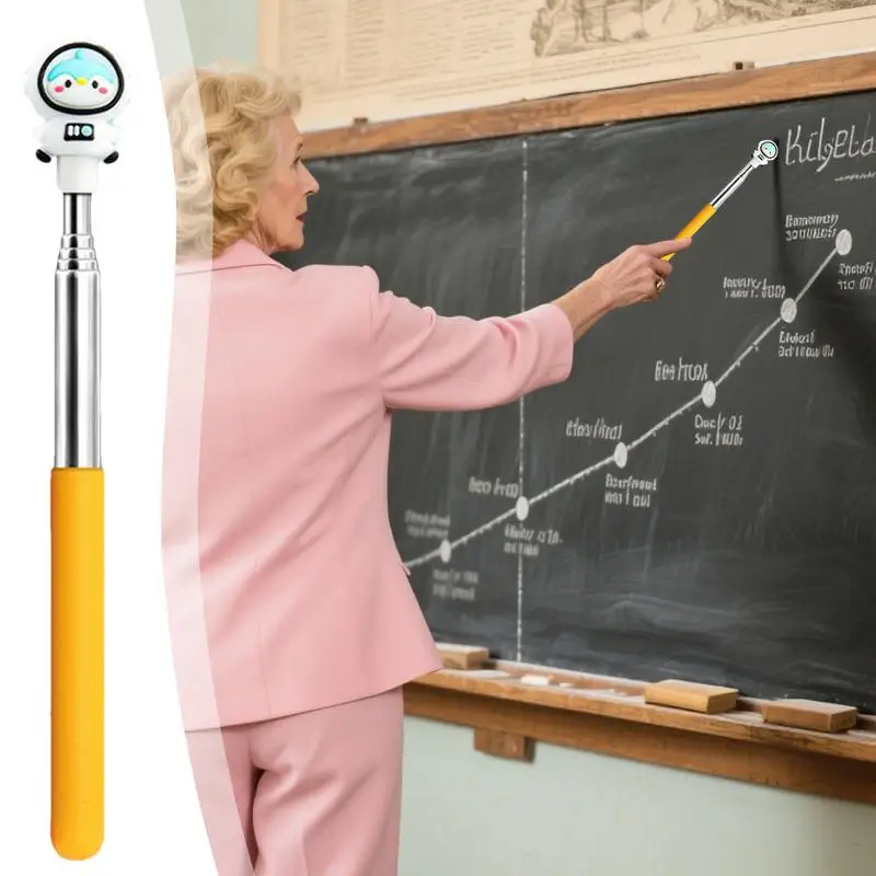 Указательная палочка для пальцев, телескопическая детская палочка-указатель, нескользящие обучающие принадлежности с героями мультфильмов, классные принадлежности для детского сада