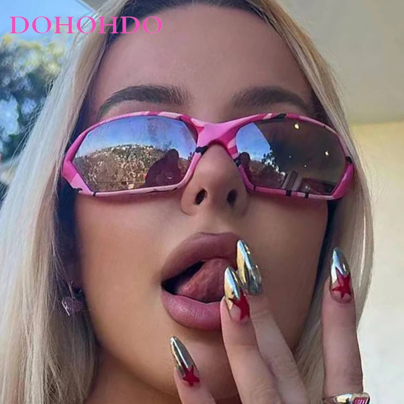 

New Y2k Punk Sports Sunglasses For Men Women Brand Designer Sun Glasses Fashion Vintage Shades UV400 Goggle Eyewear Gafas De Sol