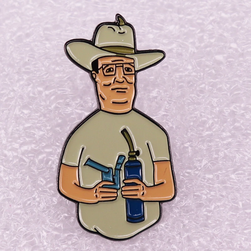 King of the Hill Enamel Pin Southern Gentleman Lapel Pin Bobby Hill Brooch Hank Hill Badge Gift for Women Men