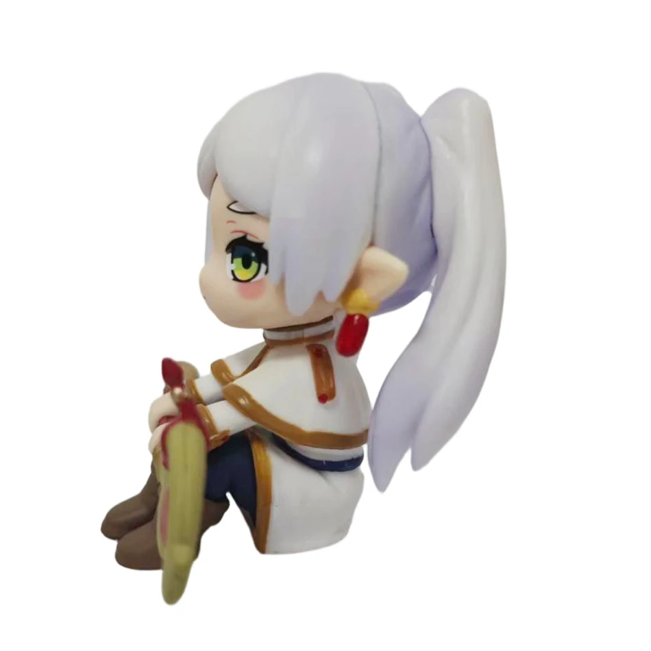 Frieren Beyond Journey's End Anime-Charakter Frieren Q-Version sitzende Figur aus PVC, Sammlermodell, Geschenk für Anime-Fans – Detail 3