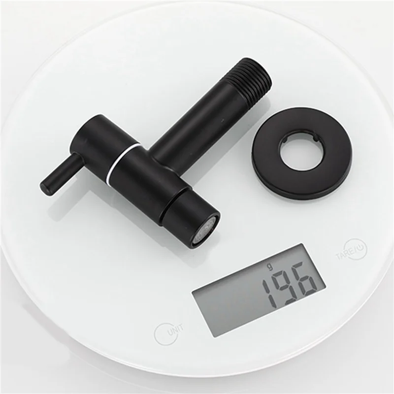 ABGR-3X Mop Sink Faucet 304 สแตนเลสห้องน้ําก๊อกน้ําเครื่องซักผ้าสวนกลางแจ้งเดี่ยวน้ําเย็น Tap (สีดํา)