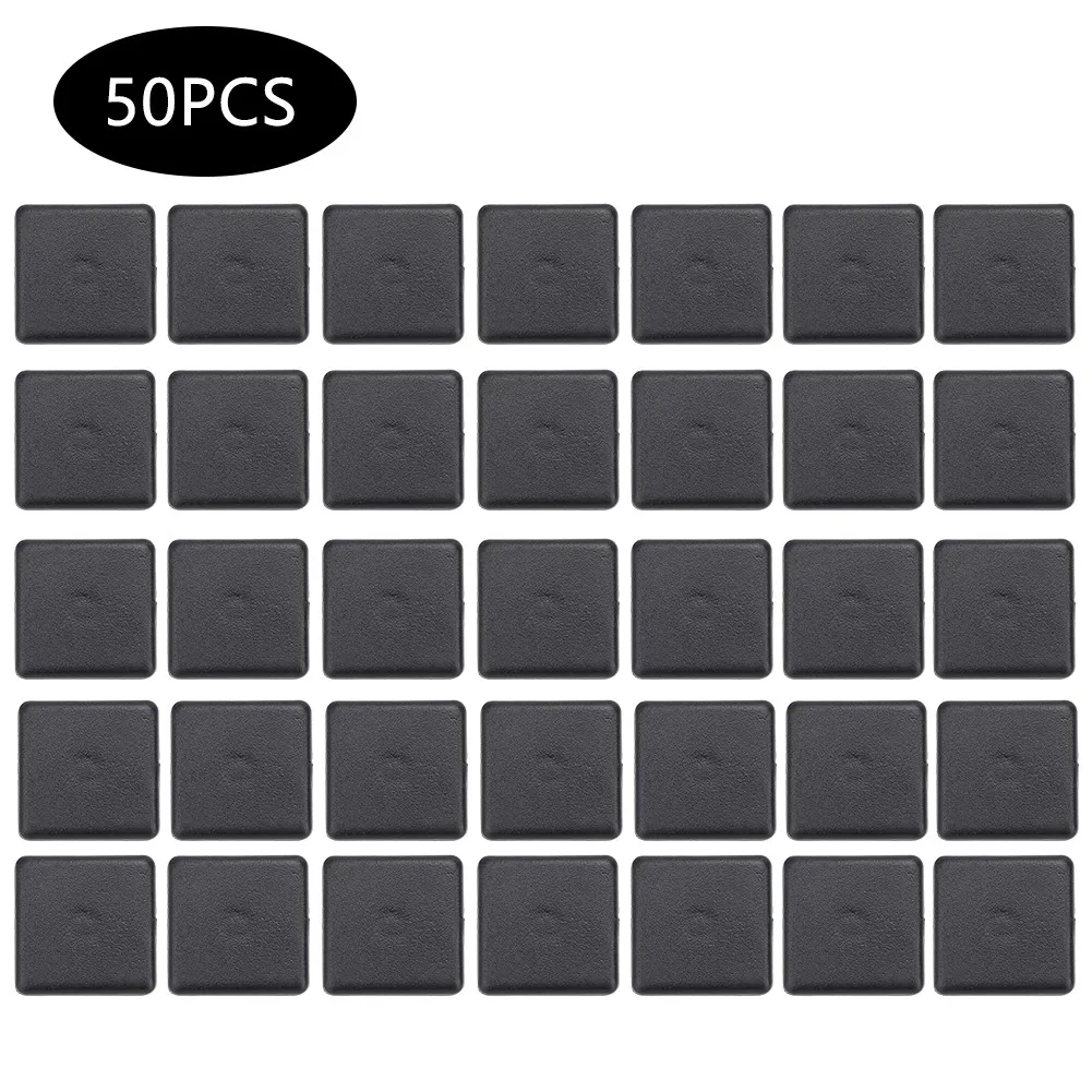 50Pcs End Cap Cover Black Plastic Fasteners for 2020/3030/4040  Standard Aluminum Profiles