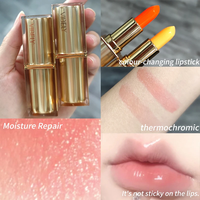 Magic Lipstick Temperature Color Changing Long Lasting Lipstick Waterproof Red Lip Stick Lip Plumper Makeup Girl Cosmetics