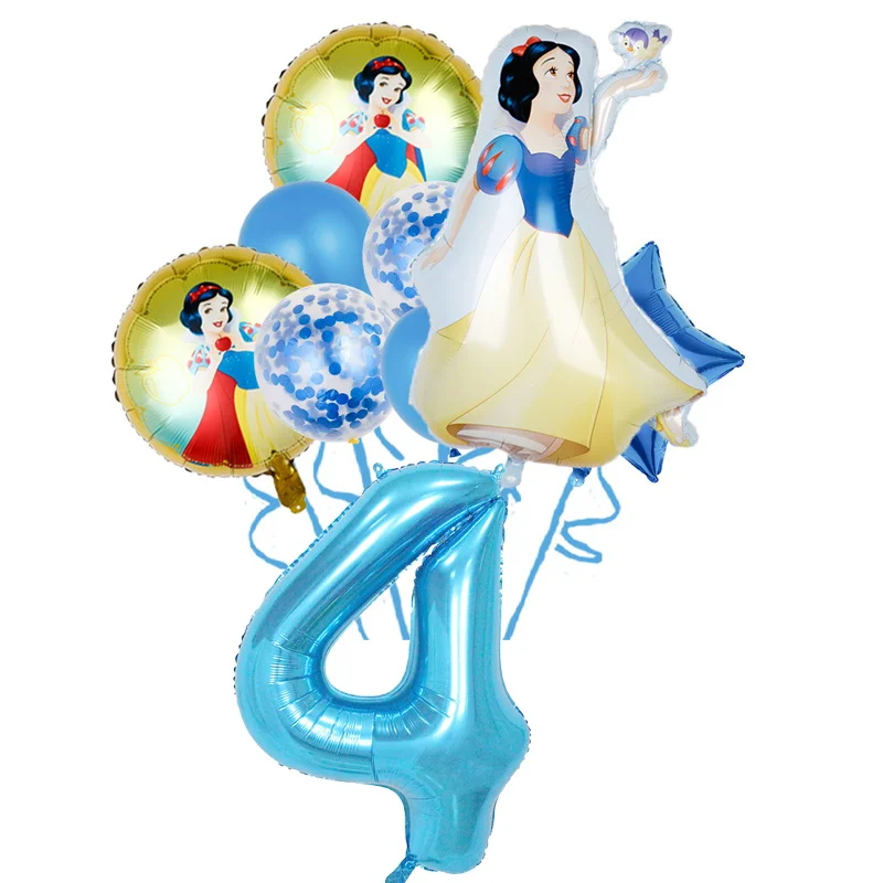 Geburtstag Schneewittchen Dekoration Partyzubehör Set Ballon Teller Tasse Serviette Banner Kuchen Topper Schneewittchen Geburtstag Baby Dekoration