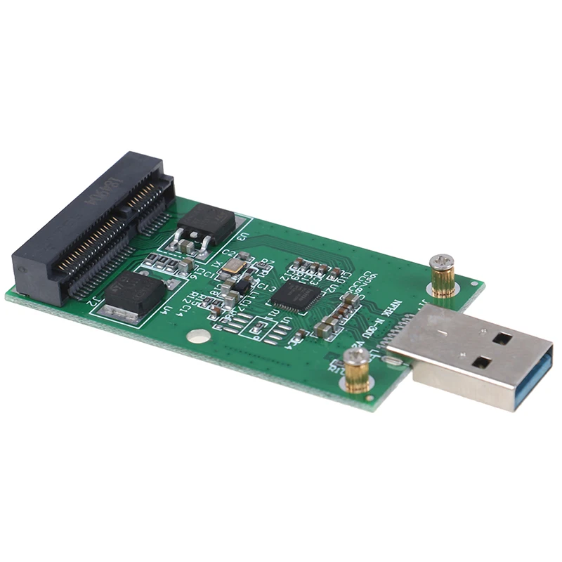 1Pc Mini USB 3.0 para PCIE mSATA SSD externo PCBA Conveter Placa adaptadora