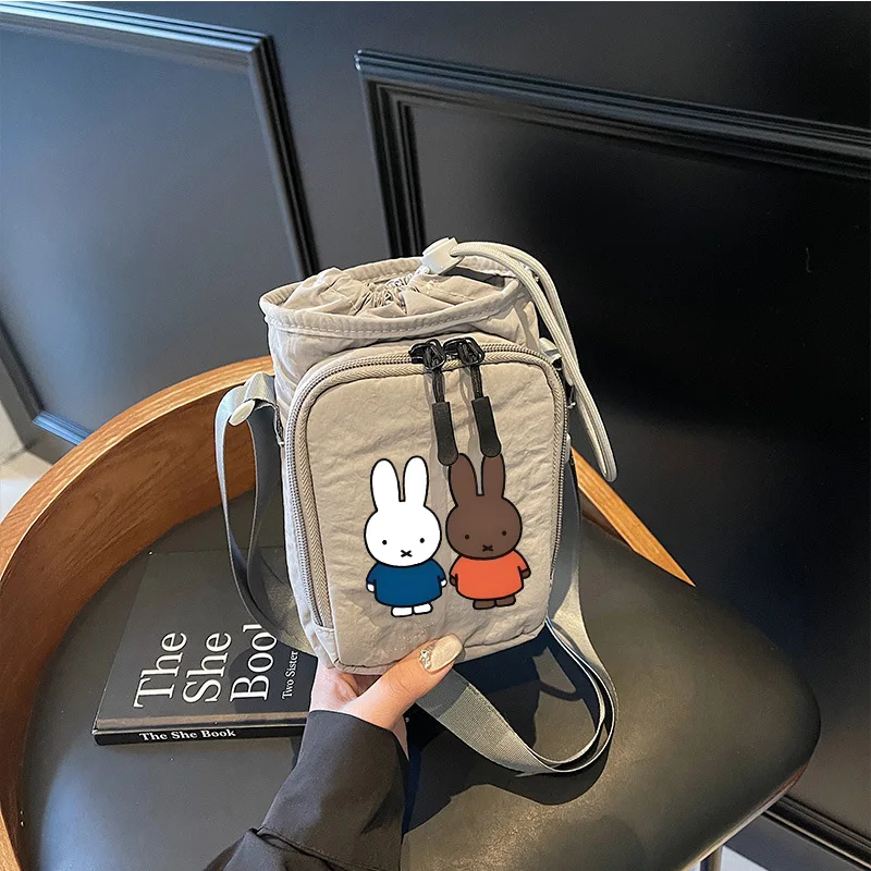 

Новая сумка-чайник на одно плечо с рисунком Miffy через плечо Kawaii Miffy Rabbit, сумка для телефона, водонепроницаемая сумка для йоги, уличная портативная сумка