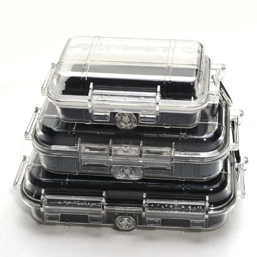 Durable ABS Camping Box Shockproof Transparent Sealed Storage Box Equipment Dry Box Professional Waterproof Toolbox