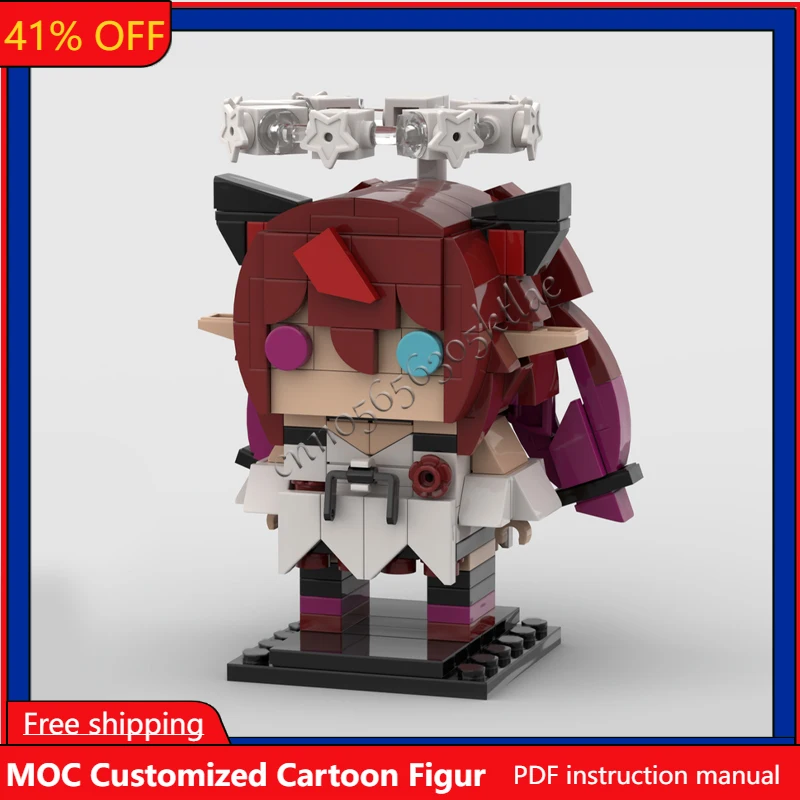 

240PCS MOC Customize Famous Game Characters Series IRyS Brickheaded Sets DIY Creative Assembly Toy Kids Gifts Collection Display