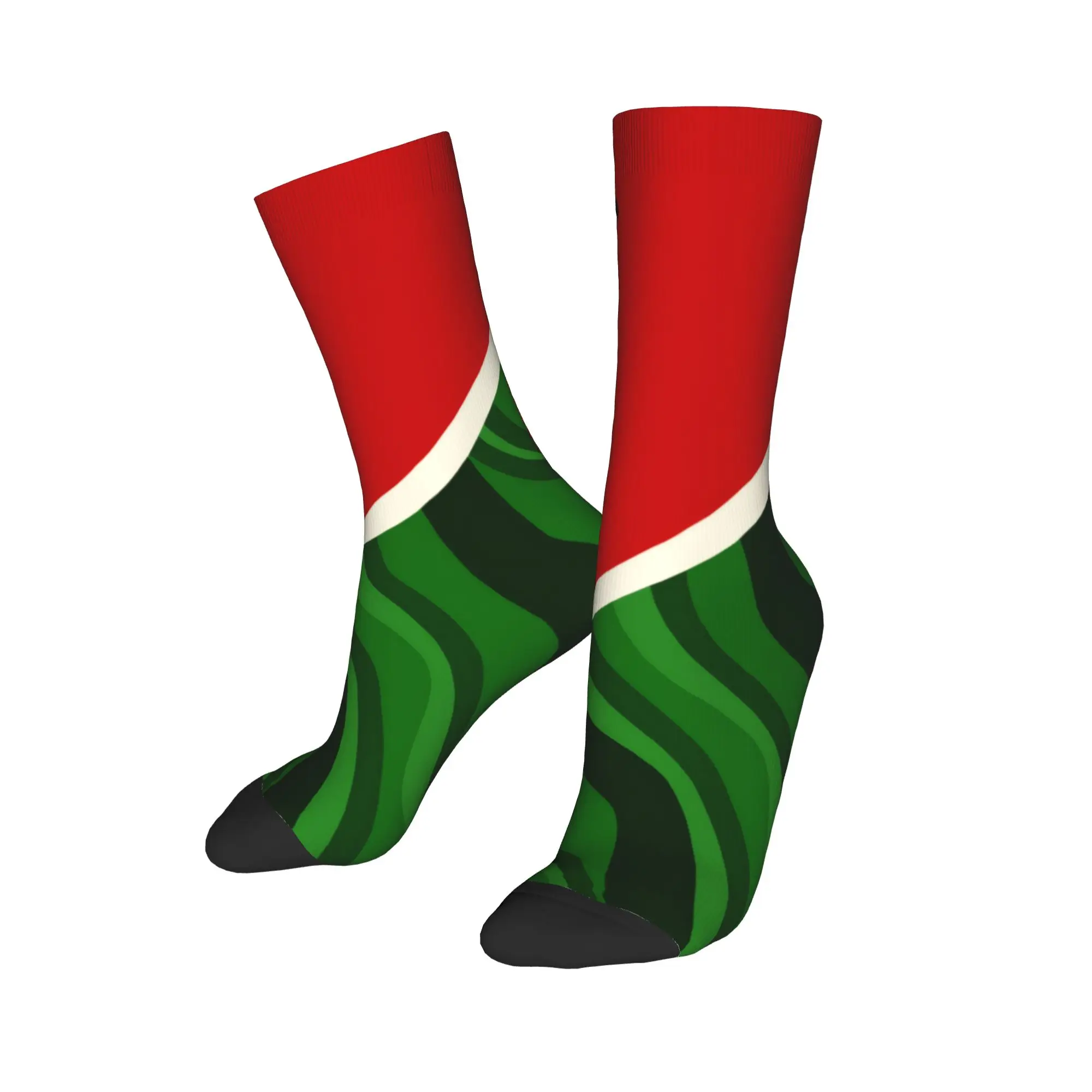 Watermelon Fruit Print Stockings  Novelty Socks Unisex Men Breathable Socks Autumn Running Sports Anti Skid Socks Gift Idea