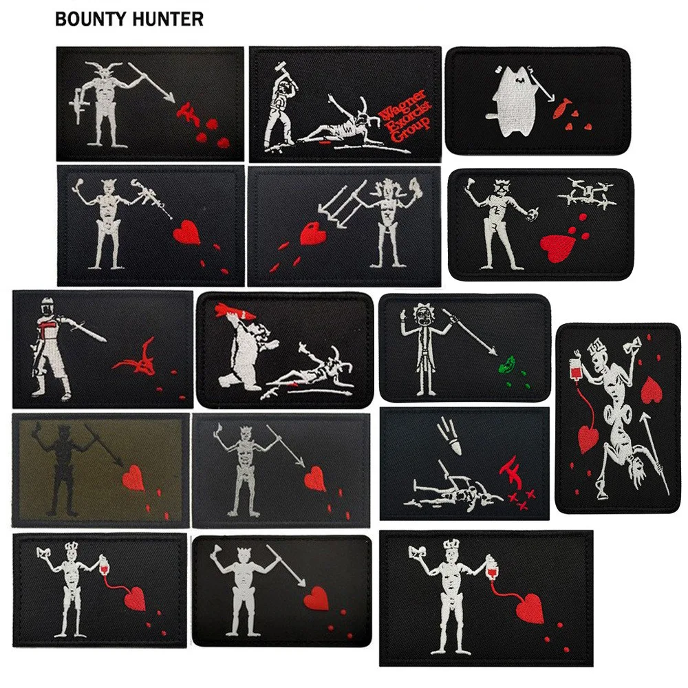Edward Blackbeard Pirate Luminous Badge Embroidery Magic Tips Morale Badge Tactics Reflective Package Backpack Hat Cloth Sticker