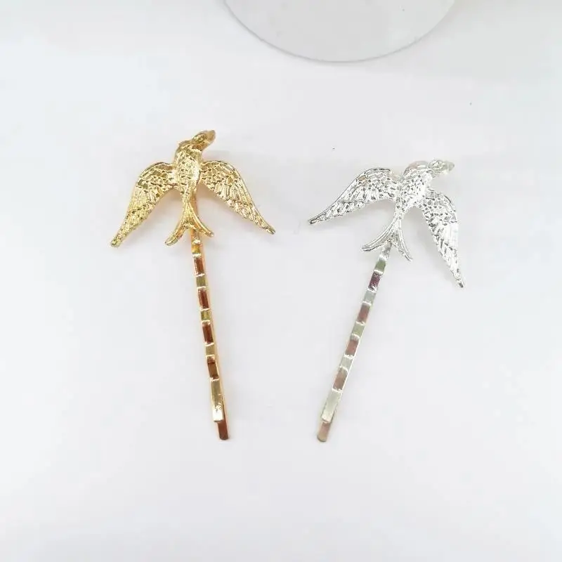 1 Stück Damen-Haarnadel aus Metalllegierung, Haaraccessoire in Form eines Schwalpenmotivs, geeignet als Kopfschmuck für Mädchen. – Detail 7