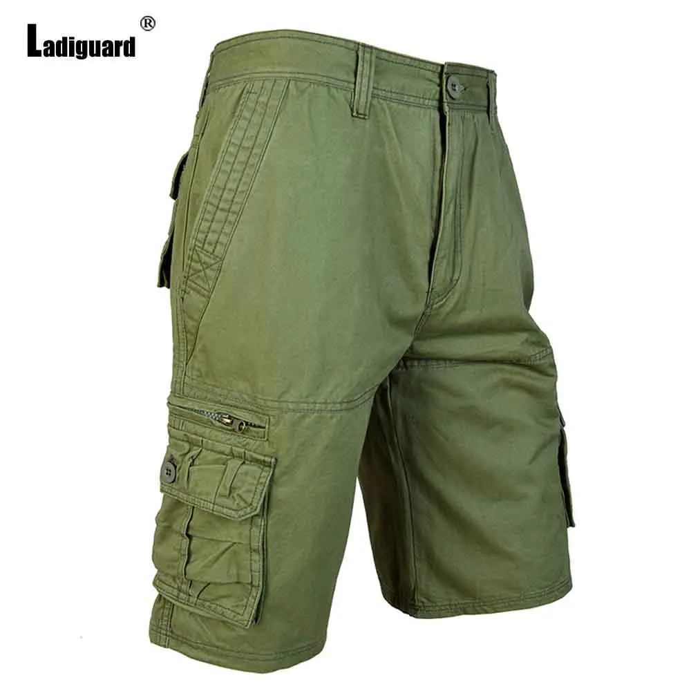 남성 빈티지 스탠드 포켓 코튼 카고 반바지 2025 유럽 스타일 캐주얼 비치 반바지 솔리드 그레이 카키 버튼업 핫팬츠